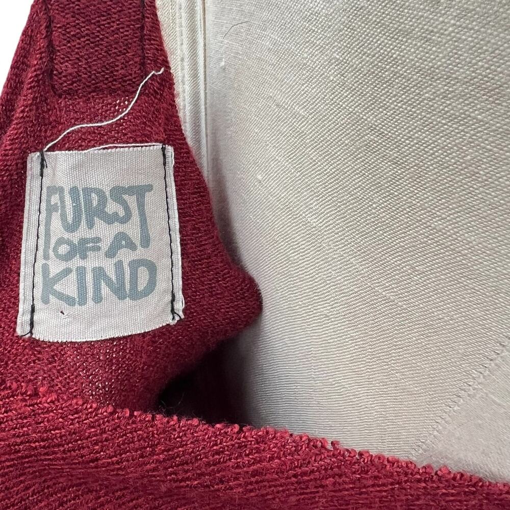 Furst of a Kind‎ Sweater Cold Shoulder Harness Buckle Red One Size - Picture 11 of 11